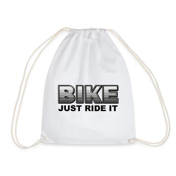 BIKE Just Ride It - Turnbeutel - Weiß - Vorne