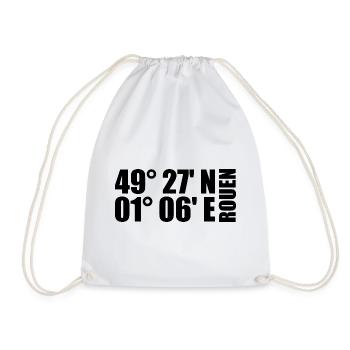 Coordonnées de Rouen - Sac de sport léger - blanc - Devant
