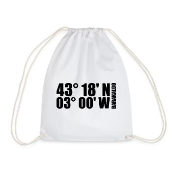 Barakaldo Coordinates - Drawstring Bag - white - Front