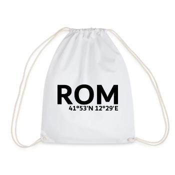Rom Koordinaten - Turnbeutel - Weiß - Vorne