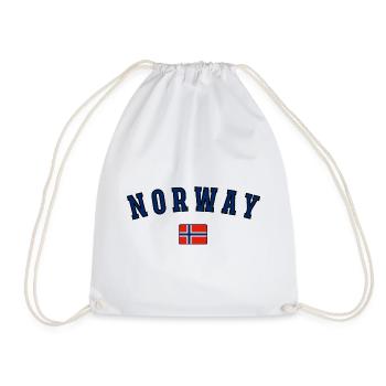 Norwegische Flagge, Norwegischer Stolz - Turnbeutel - Weiß - Vorne