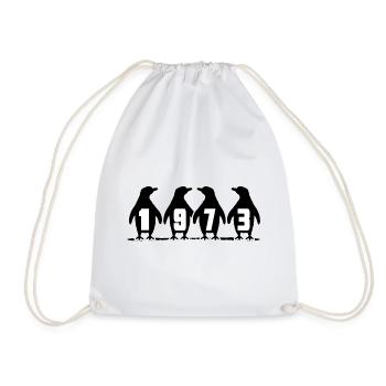 1973 Birthday Ice Baths Anniversary Winter Swimmers - Drawstring Bag - white - Front