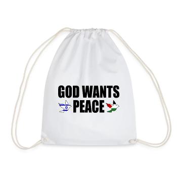 God wants peace for israel free palestine - Sac de sport léger - blanc - Devant