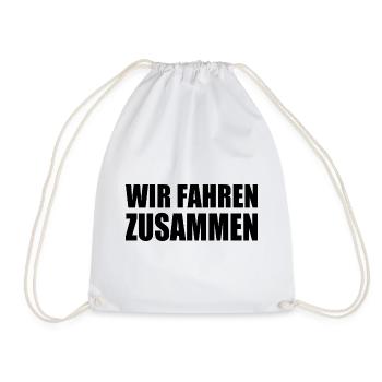 Wir fahren zusammen - Turnbeutel - Weiß - Vorne