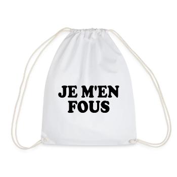 je men fou - Sac de sport léger - blanc - Devant