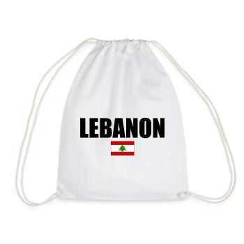 Lebanon - Drawstring Bag - white - Front