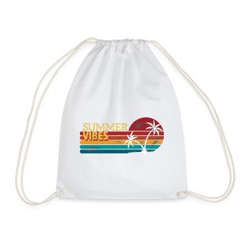 Vintage Couchers de soleil d’été Design - Sac de sport léger - blanc - Devant