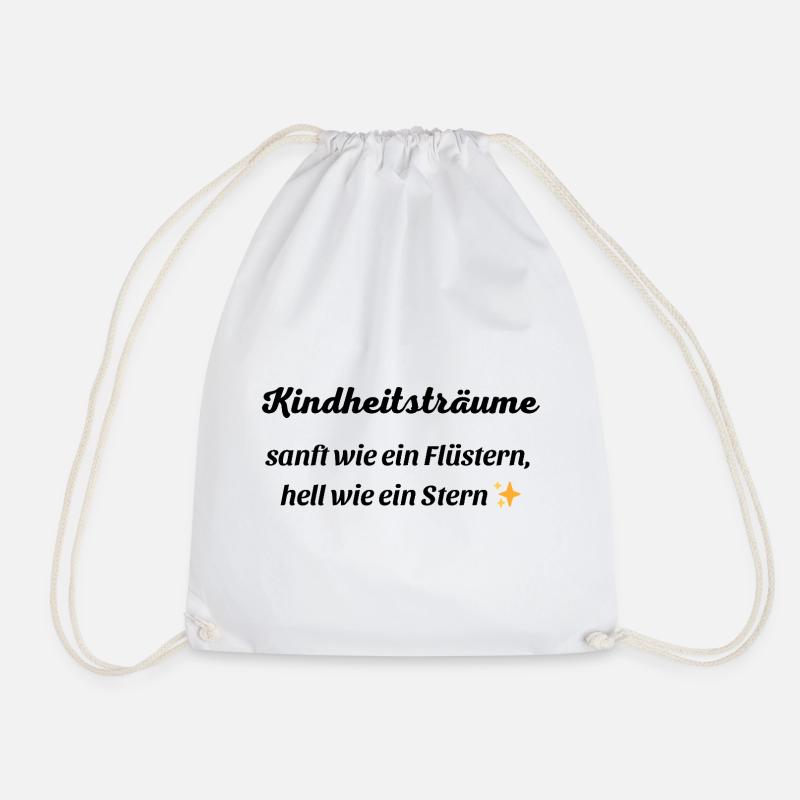 Childhood Dreams1 - Drawstring Bag - white