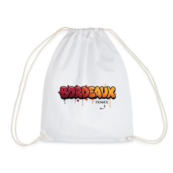 Bordeaux graffiti city logo - Drawstring Bag - white - Front