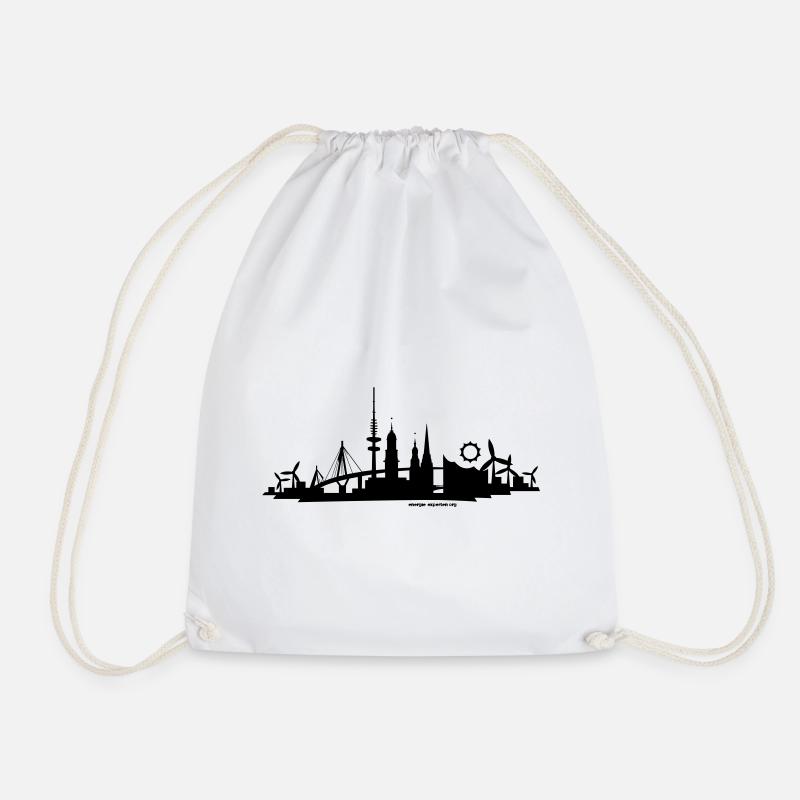 Skyline "Hamburg" - Turnbeutel - Weiß
