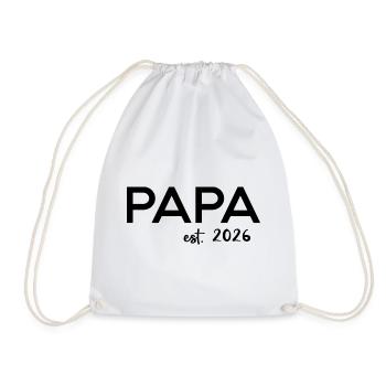 Papa Est. 2026 Vater seit 2026 Werdender Papa 2026 - Turnbeutel - Weiß - Vorne