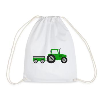 Ferme à tracteurs - Sac de sport léger - blanc - Devant