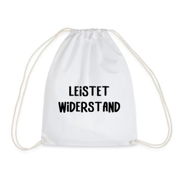 Leistet_wiederstand  - Turnbeutel - Weiß - Vorne