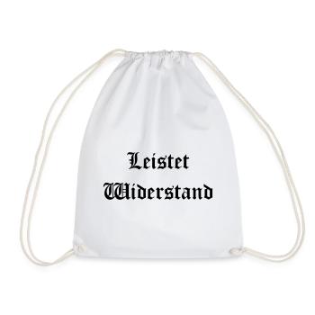 Leistet_wiederstand  - Turnbeutel - Weiß - Vorne
