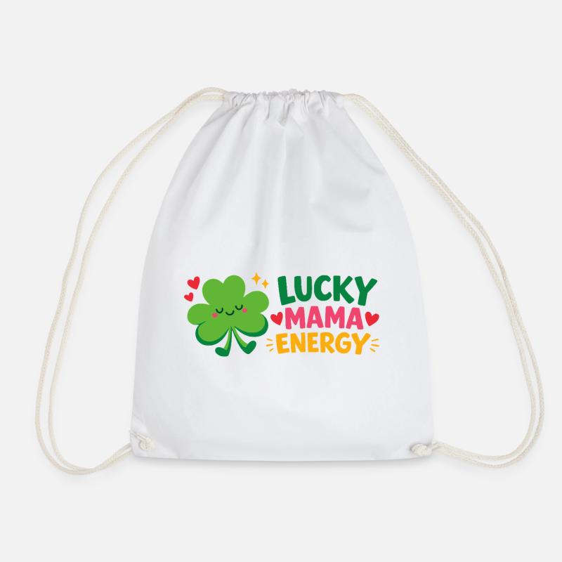 Lucky Mama Energie - Turnbeutel - Weiß