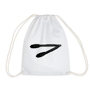 Silhouette des pinces barbecue - Sac de sport léger - blanc - Devant