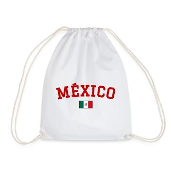 Drapeau du Mexique Rouge - Sac de sport léger - blanc - Devant