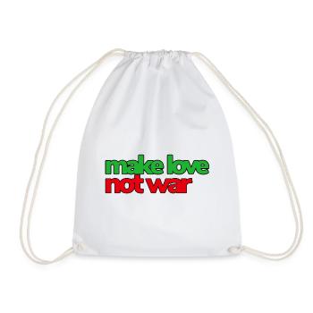 Make Love Not War - Turnbeutel - Weiß - Vorne