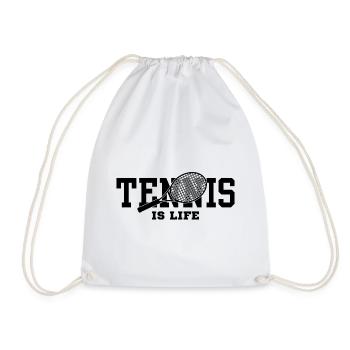 tennis is life - Drawstring Bag - white - Front