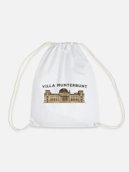 Villa Munterbunt Bundestag – Satire & Politik Spru - Turnbeutel - Weiß