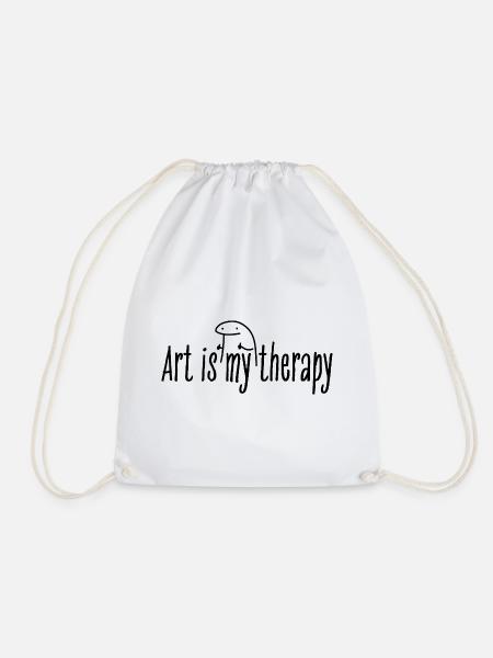 Art is my therapy - Turnbeutel - Weiß