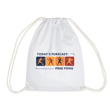 Tischtennis Vorhersage Für Heute Ping-Pong - Turnbeutel - Weiß - Vorne
