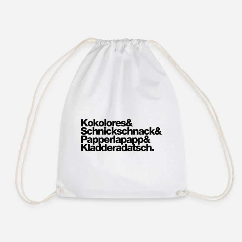 Kokolores Schnickschnack Papperlapapp - Turnbeutel - Weiß