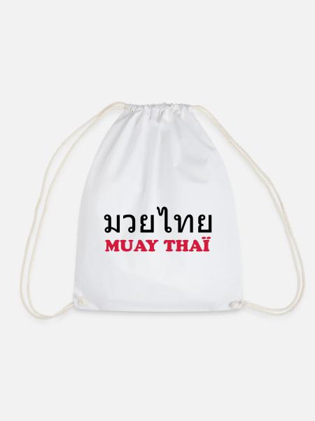 Muay Thai (V) - Turnbeutel - Weiß