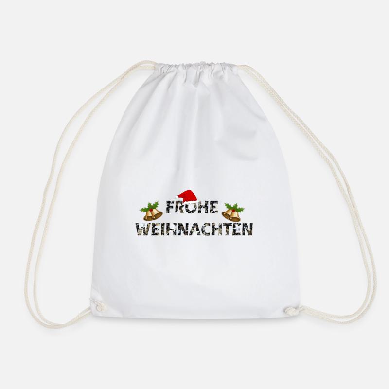 Frohe Weihnachten - Turnbeutel - Weiß