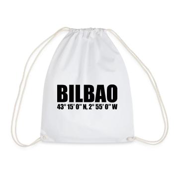 Bilbao coordinates - Drawstring Bag - white - Front