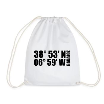 Coordonnées de Badajoz - Sac de sport léger - blanc - Devant