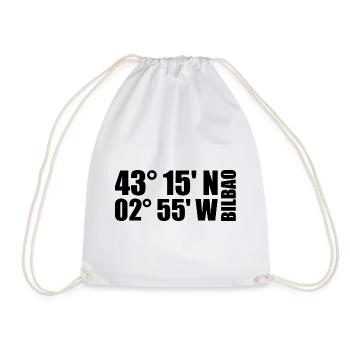 Bilbao coordinates - Drawstring Bag - white - Front