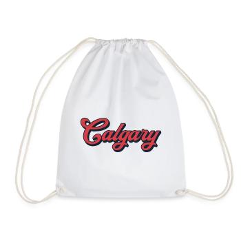 Calgary Lettering Canada – Retro Typography - Drawstring Bag - white - Front