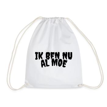 For those who are already tired before the day starts # - Drawstring Bag - white - Front