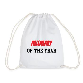 Mom of the Year - Mother's Day - Drawstring Bag - white - Front