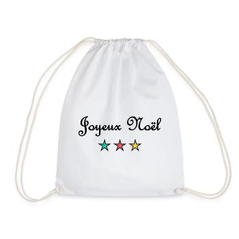 CHRISTMAS. MERRY CHRISTMAS. MERRY CHRISTMAS. SANTA CLAUS - Drawstring Bag - white - Front