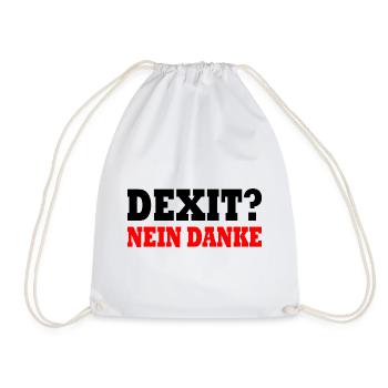 Dexit nein danke - Turnbeutel - Weiß - Vorne