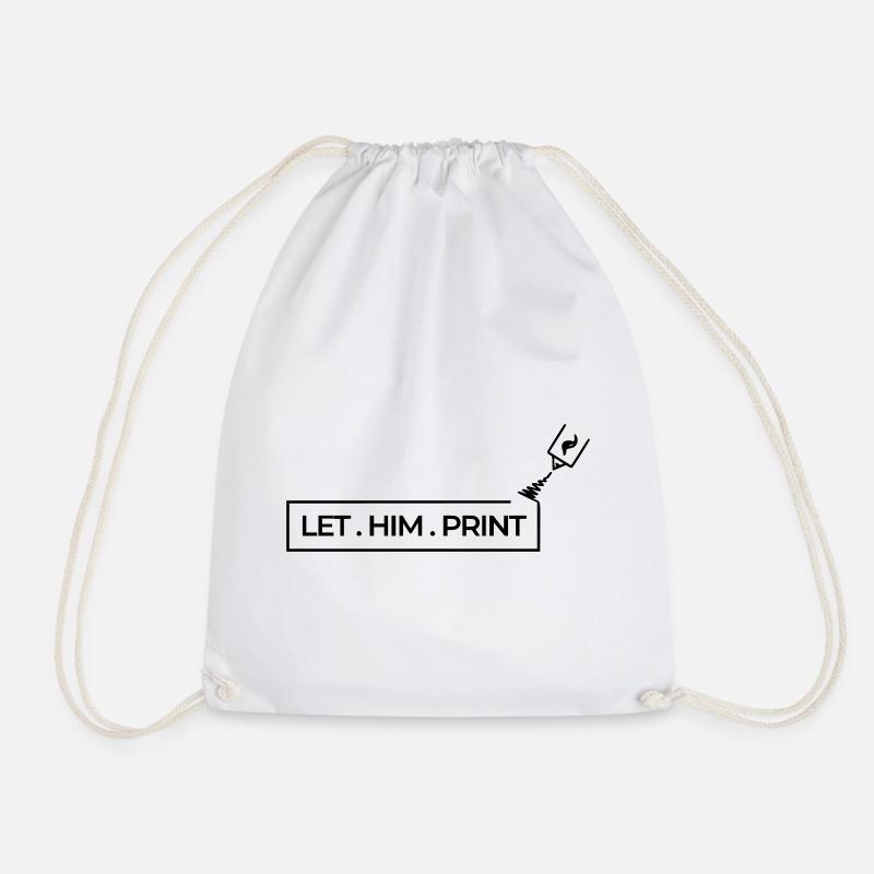 LET . HIM . PRINT - Turnbeutel - Weiß