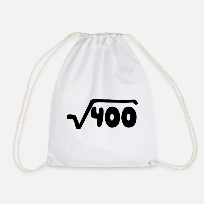 20th Birthday - Anniversary - Drawstring Bag - white