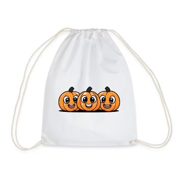 Pumpkin Halloween Cute Comic - Drawstring Bag - white - Front