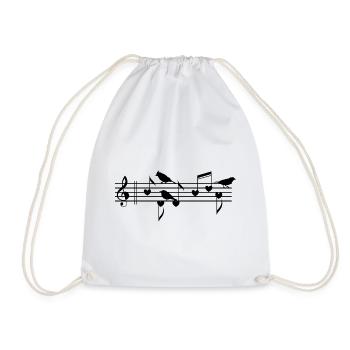 Musical Birds & Notes Für Vogelmusikliebhaber - Turnbeutel - Weiß - Vorne
