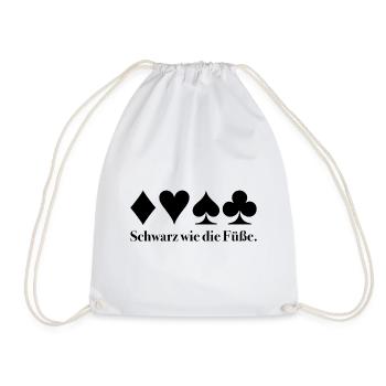 Noir comme les pieds – Skat Humor Shirt - Sac de sport léger - blanc - Devant