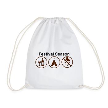 Saison des festivals – Camping & Conception humoristique pour les fêtes - Sac de sport léger - blanc - Devant
