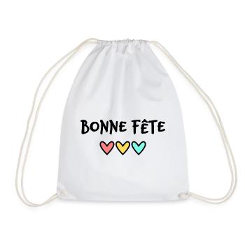 BONNE FÊTE. FÊTE DES MÈRES. FÊTE DES PÈRES. FÊTE - Sac de sport léger - blanc - Devant