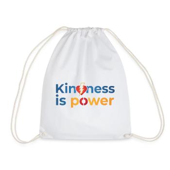 Kindness is power Colorful Heart Lightning Design - Drawstring Bag - white - Front