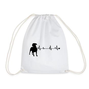 Dog - Drawstring Bag - white - Front