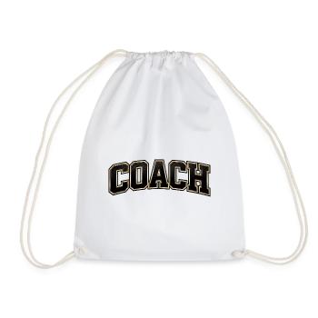 Coach - Trainer - Training - Sport - Turnbeutel - Weiß - Vorne