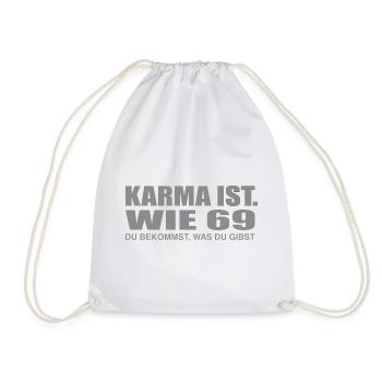 Karma 69  - Turnbeutel - Weiß - Vorne