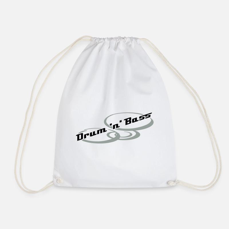 Drum 'n' Bass Design - Drawstring Bag - white