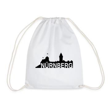 Nuremberg - roil © - Nuremberg avec la silhouette - Sac de sport léger - blanc - Devant